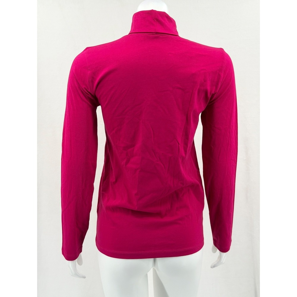 J Crew Top Womens Small Pink Tissue Turtleneck Long Sleeve Staple 100% Cotton - Picture 5 of 13